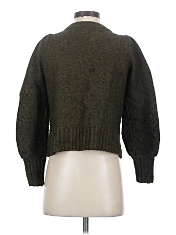 Madewell Embroidered Edencroft Pleat-Sleeve Cardigan Sweater (view 2)
