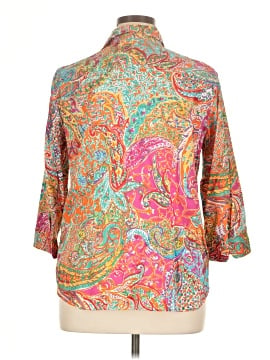 Lauren by Ralph Lauren 3/4 Sleeve Button-Down Shirt (view 2)