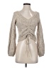 BB Dakota by Steve Madden Metallic Silver Pullover Sweater Size S - photo 1