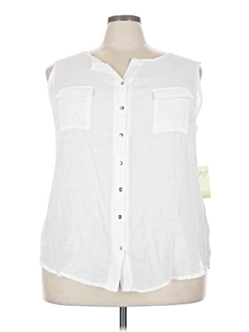 Perseption Sleeveless Button-Down Shirt (view 1)