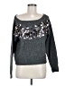 Calligraphie Metallic Gray Pullover Sweater Size M - photo 1