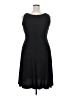 R&M Richards Solid Black Cocktail Dress Size 14 - photo 2