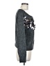 Calligraphie Metallic Gray Pullover Sweater Size M - photo 4
