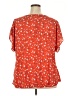 West Kei 100% Polyester Red Short Sleeve Blouse Size 2X - photo 2