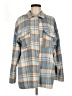 Shein 100% Polyester Plaid Blue Coat Size 6 - photo 1