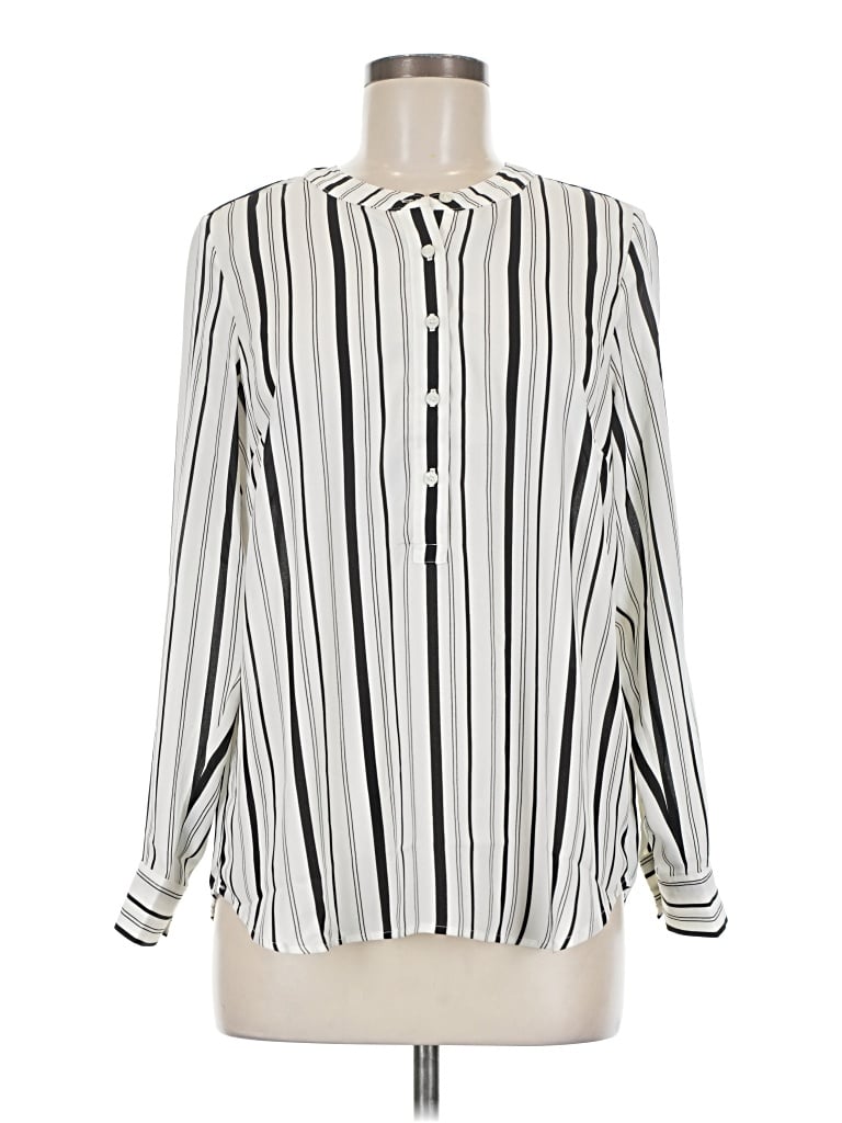 Pre-owned Talbots Long Sleeve Blouse In Ivory