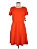 AB Studio Solid Orange Casual Dress Size 8 - photo 1