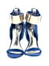 Bebe 100% Leather Blue Sandals Size 7 - photo 2