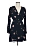 Lush 100% Polyester Floral Black Casual Dress Size M - photo 1