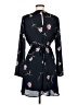 Lush 100% Polyester Floral Black Casual Dress Size M - photo 2