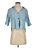 Zara Blue 3/4 Sleeve Button-Down Shirt Size XS - photo 1