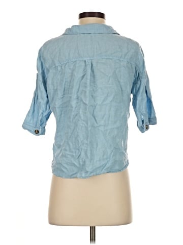 Zara 3/4 Sleeve Button-Down Shirt (view 2)