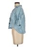 Zara Blue 3/4 Sleeve Button-Down Shirt Size XS - photo 5