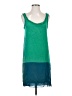 Thakoon 100% Silk Color Block Teal Casual Dress Size 0 - photo 1