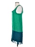 Thakoon 100% Silk Color Block Teal Casual Dress Size 0 - photo 5