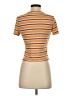 Basics Stripes Orange Short Sleeve Turtleneck Size S - photo 2