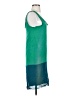 Thakoon 100% Silk Color Block Teal Casual Dress Size 0 - photo 4
