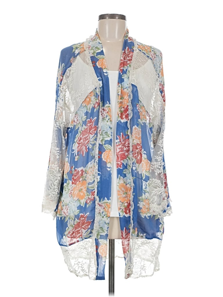 Pre-owned Laurie Felt Kimono In Blue