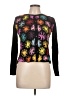 Joseph A. Floral Black Pullover Sweater Size L - photo 1