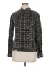 Express 100% Silk Print Gray Long Sleeve Silk Top Size M - photo 1