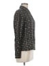 Express 100% Silk Print Gray Long Sleeve Silk Top Size M - photo 4