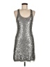 Max Studio Metallic Silver Cocktail Dress Size M - photo 1