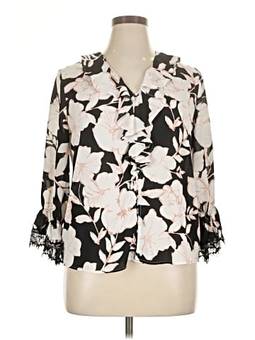 Karl Lagerfeld Paris 3/4 Sleeve Blouse (view 1)