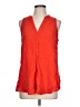 Maeve 100% Rayon Orange Sleeveless Button-Down Shirt Size 12 - photo 1