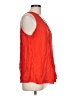 Maeve 100% Rayon Orange Sleeveless Button-Down Shirt Size 12 - photo 4