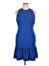 Donna Morgan Solid Blue Cocktail Dress Size 16 - photo 1