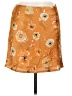 Polly 100% Polyester Floral Orange Casual Skirt Size 6 - photo 1