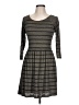 Eight Sixty Stripes Gray Casual Dress Size L - photo 1