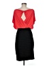 Sangria Color Block Red Cocktail Dress Size 8 - photo 2