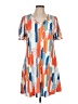 Unbranded Print Orange Casual Dress Size L - photo 1