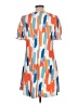 Unbranded Print Orange Casual Dress Size L - photo 2