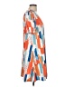 Unbranded Print Orange Casual Dress Size L - photo 4