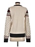 Lands' End 100% Cotton Print Ivory Pullover Sweater Size S - photo 2