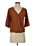 New & Next Brown 3/4 Sleeve Blouse Size S - photo 1