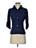 J. McLaughlin Blue 3/4 Sleeve Button-Down Shirt Size XS - photo 1