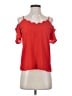 Monteau Red Short Sleeve Top Size S - photo 1