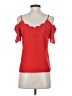 Monteau Red Short Sleeve Top Size S - photo 2