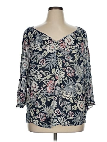 Chaps 3/4 Sleeve Blouse (view 1)