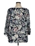 Chaps 100% Cotton Gray 3/4 Sleeve Blouse Size 1X - photo 2