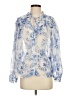 Zara 100% Polyester Blue 3/4 Sleeve Blouse Size S - photo 1