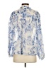 Zara 100% Polyester Blue 3/4 Sleeve Blouse Size S - photo 2