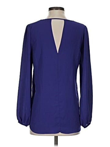 Aqua Long Sleeve Blouse (view 2)