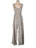 ABound 100% Rayon Animal Print Gray Ivory Jumpsuit Size S - photo 1