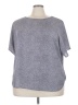 Anne Klein 100% Polyester Gray Short Sleeve Top Size 26 - photo 1