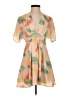 Unbranded 100% Polyester Tropical Tan Cocktail Dress Size S - photo 1