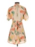 Unbranded 100% Polyester Tropical Tan Cocktail Dress Size S - photo 2